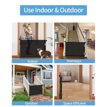 Veraste Retractable Baby Gate, 33" Tall, 55" Wide