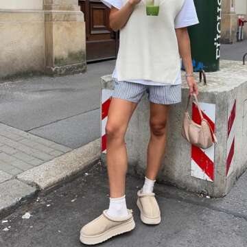 Women's Fur Lined Mini Platform Boots for Winter Comfort