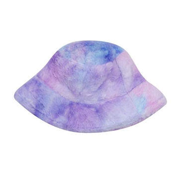 JUMISEE Fuzzy Tie Dye Winter Bucket Hat for Women