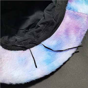 JUMISEE Fuzzy Tie Dye Winter Bucket Hat for Women