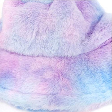 JUMISEE Fuzzy Tie Dye Winter Bucket Hat for Women