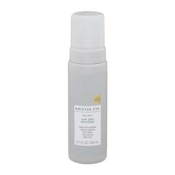 Kristin Ess Hair Sea Salt Air Dry Mousse for Volume + Texture - Styling Product For Wavy + Curly Hai...