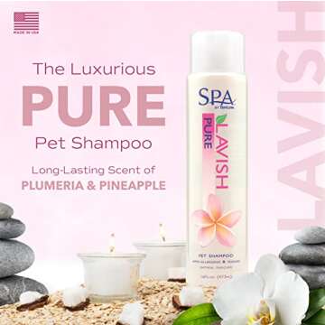 TropiClean SPA Lavish Dog Shampoo | Pure Tearless Hypoallergenic Dog Shampoo | Naturally Derived Sal...