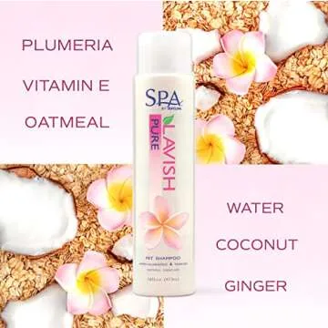 TropiClean SPA Lavish Dog Shampoo | Pure Tearless Hypoallergenic Dog Shampoo | Naturally Derived Salon Grade Ingredients | Made in the USA | 16oz