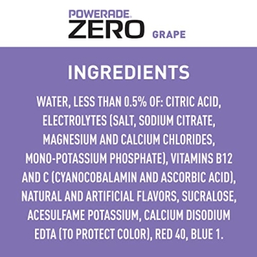 POWERADE Zero Sugar Grape Sports Drink Pack of 8