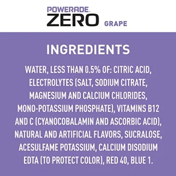 POWERADE Zero Sugar Grape Sports Drink Pack of 8