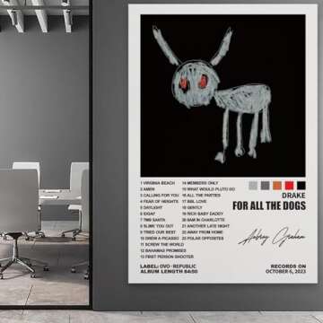 YELLOWV Drake Canvas Poster for Room Aesthetic Decor