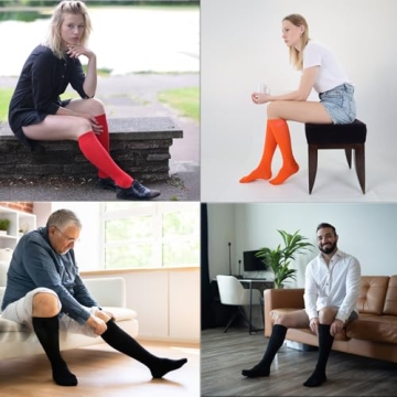 Mysocks Orange Tall Socks for Cosplay & Daily Wear