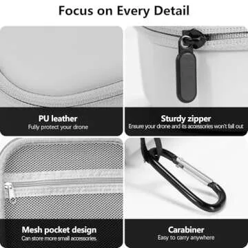 FPVtosky Carrying Case for DJI NEO, Porable Travel Storage Bag for DJI NEO Drone Aceessories (for DJI NEO, Black)