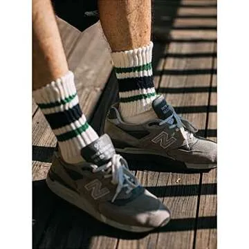 Fszsaa Fun Novelty Socks For Women Striped Retro Crew Socks Sporty Calf Socks Casual Cotton Socks Women