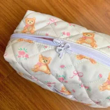 Cute Quilted Makeup Bag - Eco-Friendly & Stylish Organizer