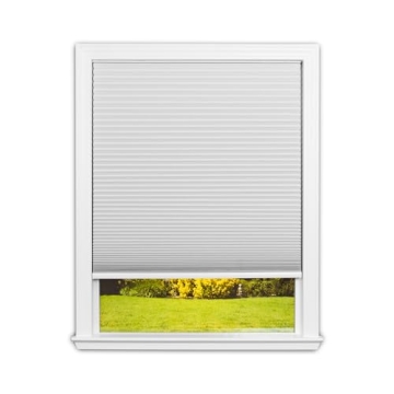 Redi Shade No Tools Easy Lift Trim-at-Home Cordless Cellular Blackout Shade, White 30" W x 64" L