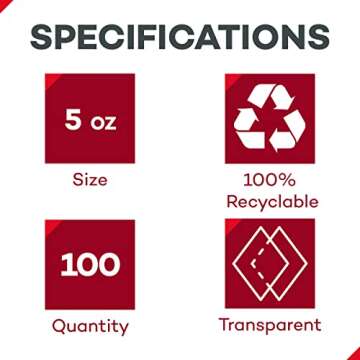 Dealmed 5 oz. Disposable Plastic Cups – 100% Recyclable Cups for Doctor's Offices, School Nurse's,...