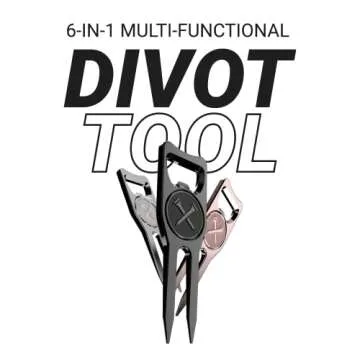 Blue Tees Golf 6-in-1 Premium Divot Tool & Ball Marker - Bottle Opener - Club Tee - Groove Cleaner - Putting Alignment - Designed to Be the Ultimate Tool for the Green - Rose