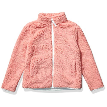 Cozy and Stylish Amazon Essentials Girls' Sherpa Fleece Full-Zip Jacket in Mauve