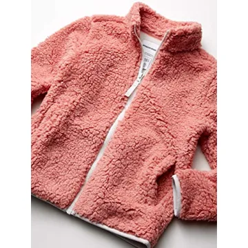 Amazon Essentials Girls' Sherpa Fleece Jacket - Mauve