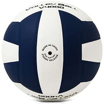 Dakapal Official Size 5 Indoor Competitive Volleyball, Professional Soft Volleyball (Without Pump)