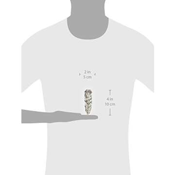 6 Pack - Premium California White Sage Smudge Sticks, Each Stick Approximately 4 Inches Long - Made in USA