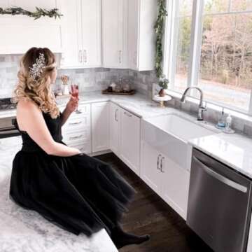 WDPL Women's A Line Short Knee Length Tutu Tulle Prom Party Skirt Small Black