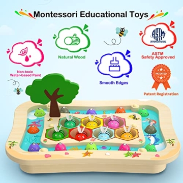 SmileBank Wooden Montessori Toys for 2-4 Year Olds