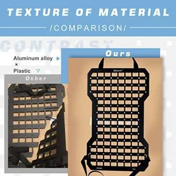 MAIKER Tactical Rigid Molle Insert Panels For Vehicles Car Seat Back Organizer Rifle Gun Rack Tactical Modular Storage Platform (2pcs, 21.6" H x 13" W)