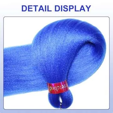 Blue Pre Stretched Braiding Hair 30 Inch Braiding Hair 2 Packs Pre Feathered Hair Extensions Yaki Texture Braids Hair Easy to Use