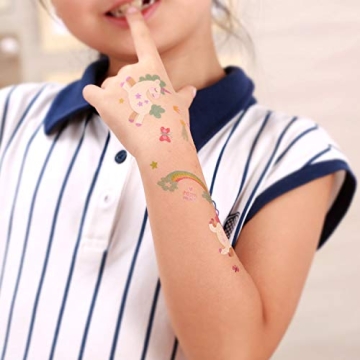 Colorful Unicorn Straws & Tattoos for Kids' Parties