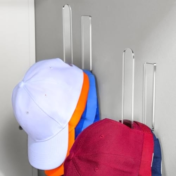 Daoun Hat Rack - 2 Packs Hat Organizer Clear Baseball Hat Rack Adhesive Baseball Cap Rack Hat Holder...