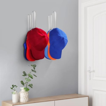 Daoun Hat Rack - Clear Adhesive Baseball Cap Organizer