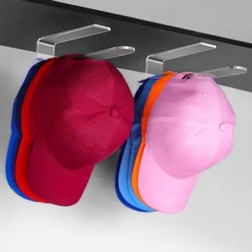 Daoun Hat Rack - Clear Adhesive Baseball Cap Organizer