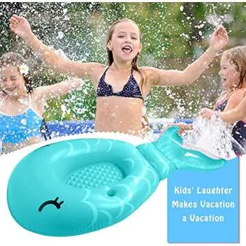 Dehumi Inflatable Mermaid Pool Float Floatie - 86.6”×45.3”×17.7” Giant Pool Raft Blow Up for Kids Adults Women, Summer Fun Water Toy for Parties in Swimming Pools and Beach