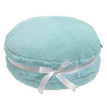 ChezMax Macaron Pillow Plush Back Bolster Cushion Microbead Throw Pillow Case Round Seat Cushion Hom...