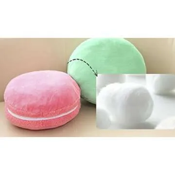 ChezMax Macaron Pillow Plush Back Bolster Cushion Microbead Throw Pillow Case Round Seat Cushion Home Decor Pillow for Sofa Bedroom Office Dormitory Car 14.5" Blue