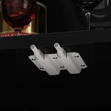 Hitow Glass Door Cabinet with Lights and 4 Storage Shelves, Tall Modern Display Storage Organizer with 2 Drawers and 2 Doors, Wooden Bookcase Bookshelf for Living Room, Home Office, Black