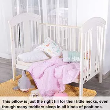 NTBAY 2 Pack Cotton Down Alternative 13x18 Pillows, Machine Washable - Soft and Breathable Travel Small Pillows for Sleeping, Ideal for Daycare, Crib, Cot