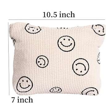 Spacious Smiley Face Makeup Bag for Women