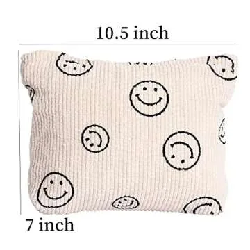 Spacious Smiley Face Makeup Bag for Women