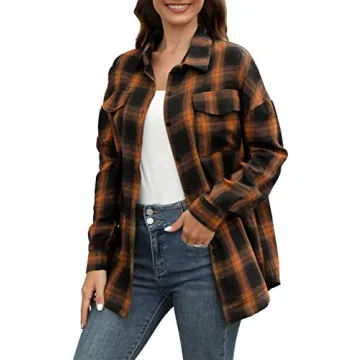 Stylish Oversized Flannel Check Shirt for Women