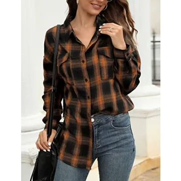 Bozanly Women’s Stylish Oversized Flannel Shirt