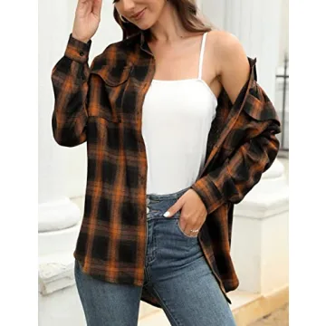 Bozanly Women’s Stylish Oversized Flannel Shirt