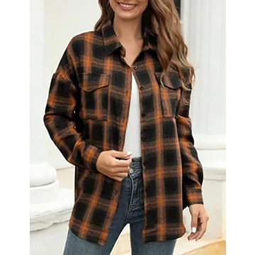 Bozanly Women’s Stylish Oversized Flannel Shirt