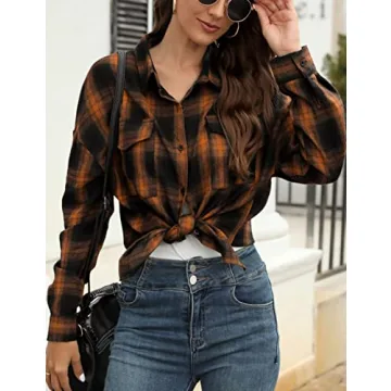 Bozanly Women’s Stylish Oversized Flannel Shirt