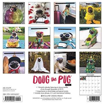 Doug the Pug 2020 Wall Calendar (Dog Breed Calendar)