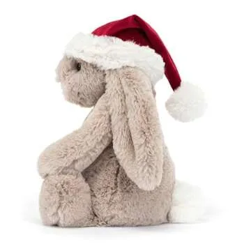 Jellycat Bashful Christmas Bunny Stuffed Animal, Medium 12 inches - Rabbit & Bunny Plush Toy - Class...
