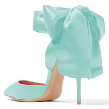 Elegant FSJ Women Strappy Ankle Wrap Sandals in Turquoise