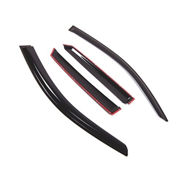 TuningPros Custom-fit Window Vent Visors Rain Guards for Audi Q3 2013-2016 | Smoke Tinted Finish, 4 ...