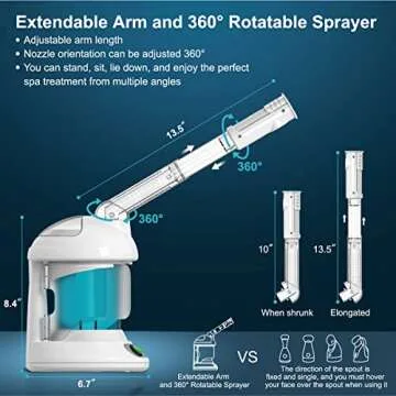 DENFANY Facial Steamer - 35 Minutes of Comfort Steam