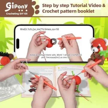 Gipony Beginner Crochet Kit with Step-by-Step Tutorials