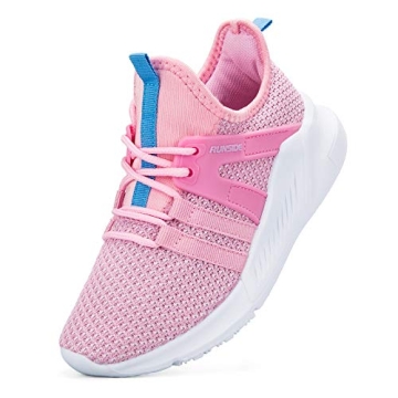 RUNSIDE Kids Sneakers Lace-up Running Tennis Athletic Shoes for Boys & Girls