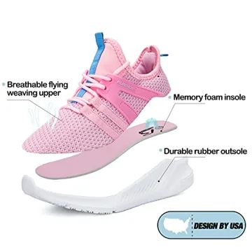 RUNSIDE Kids Lightweight Athletic Sneakers for All Ages